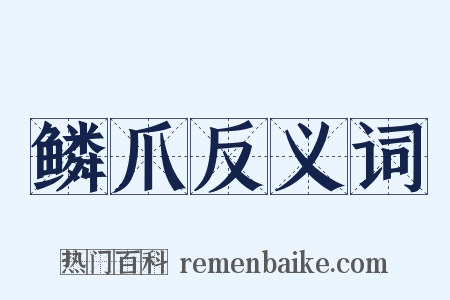 鳞爪反义词是什么意思的图片
